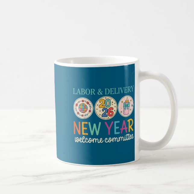 Geburtshilfe & Entbindung 2026 Neujahrs-Willkommen Kaffeetasse (Rechts)