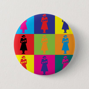 Geburtshilfe-Pop-Kunst Button