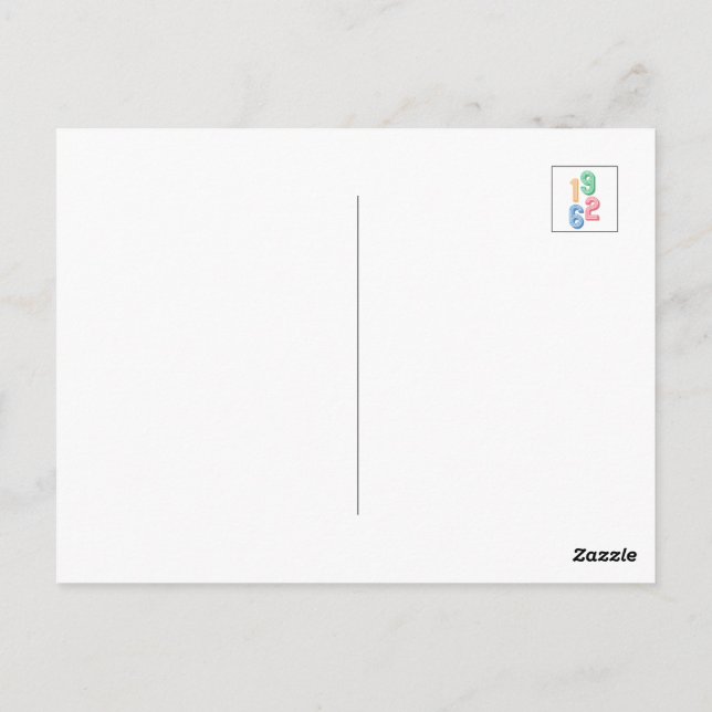 Geburtsjahr - 1962 - 60. Geburtstag Postkarte (Rückseite)