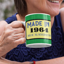 Geburtsjahr 1964 60. Geburtstag sechzig Jahre alt Kaffeetasse