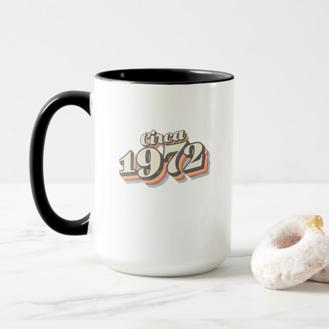 Geburtsjahr - Circa 1972 Tasse (Mit Donut)