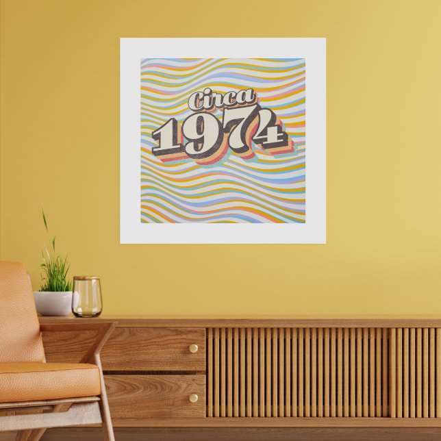 Geburtsjahr - Circa 1974 Poster (Wohnzimmer 2)