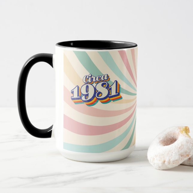 Geburtsjahr - Circa 1981 Tasse (Mit Donut)