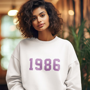 Geburtsjahr   Modern Trendy Stylisch Cute Lila Sweatshirt