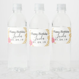Geburtsjahrsbrennen Blumenwasser Flasche Etikett