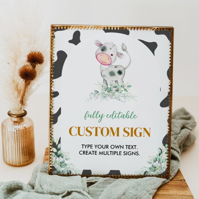 Geburtsjahrstagsschild der Kuhfarm Poster (Von Creator hochgeladen)