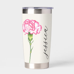 Geburtskarnation Januar Monogram Thermobecher