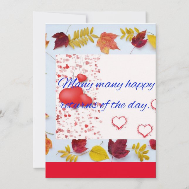 Geburtskarte. (Vorderseite)