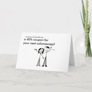 Geburtskarte der Koloskopie Karte
