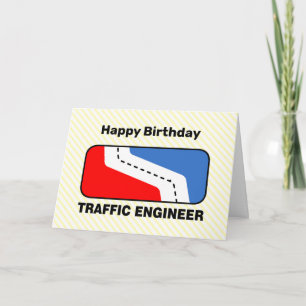 Geburtskarte der Verkehrsingenieurliga Dankeskarte
