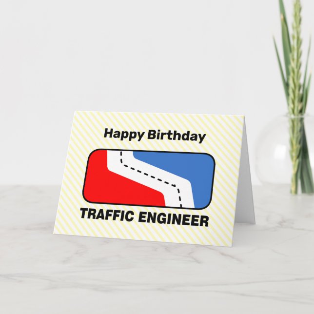 Geburtskarte der Verkehrsingenieurliga Dankeskarte (Vorderseite)