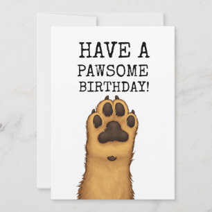 Geburtskarte des Hundes - Geburtstag eines Pawsome Einladung
