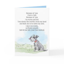 Geburtskarte des Hundes