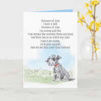 Geburtskarte des Hundes