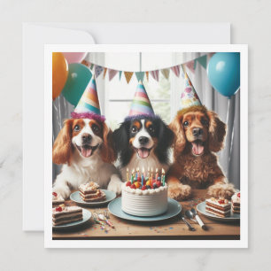 Geburtskarte des Hundes, Party des Hundes, Geburts Einladung
