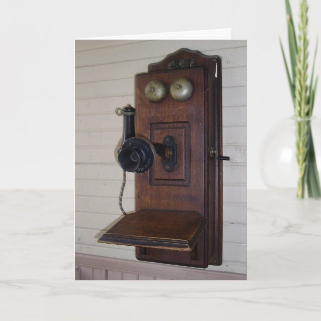 Geburtskarte "Eisenbahndepot-Telefon" Karte (Vorderseite)