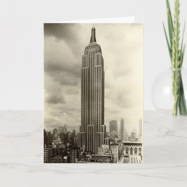 Geburtskarte, Empire State Gebäude Karte (Vorderseite)