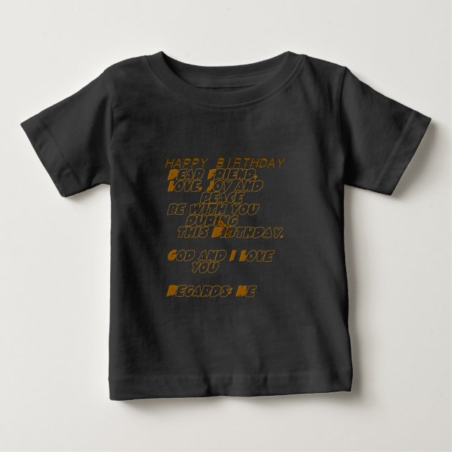 Geburtskarte für einen Christlichen Freund Baby T-shirt (Vorderseite)