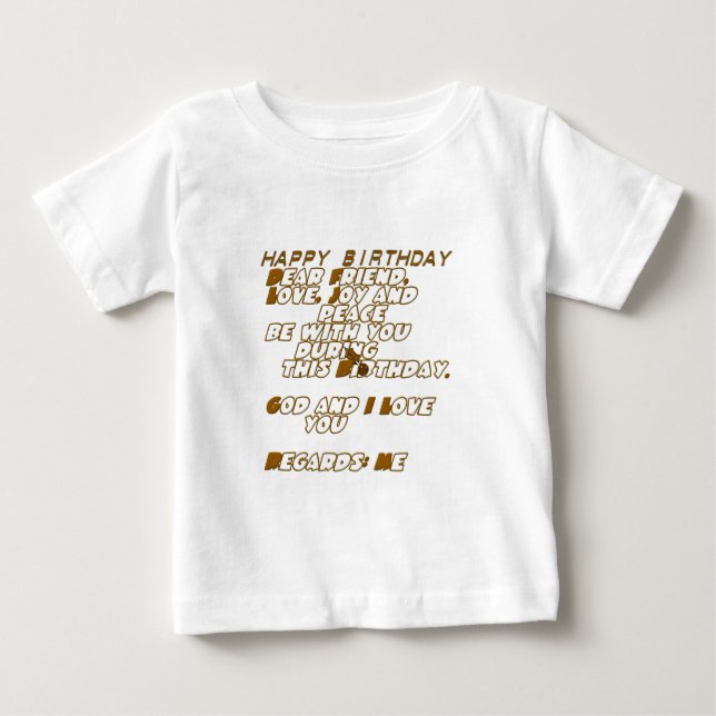 Geburtskarte für einen Christlichen Freund Baby T-shirt (Vorderseite)