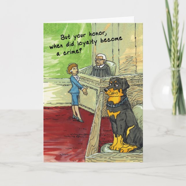 Geburtskarte für Hund Lover - Loyal Rottweiler Karte (Vorderseite)