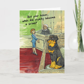 Geburtskarte für Hund Lover - Loyal Rottweiler Karte