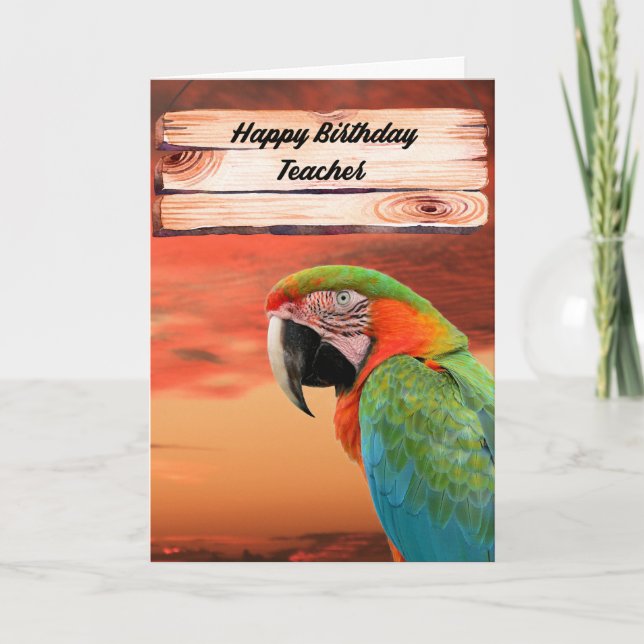 Geburtskarte für männliche oder weibliche Lehrer Karte (Vorderseite)