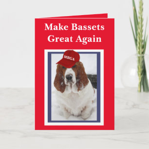 Geburtskarte "Make Bassets Great Again" Karte