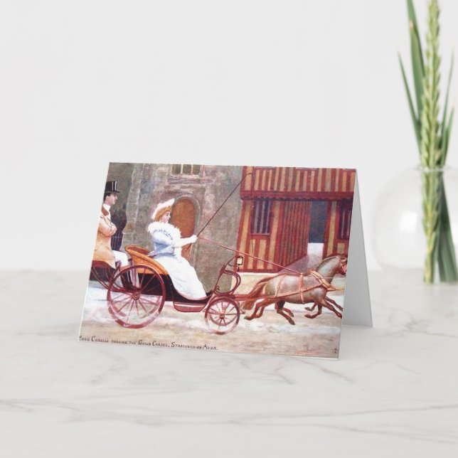 Geburtskarte, Marie Corelli Karte (Vorderseite)