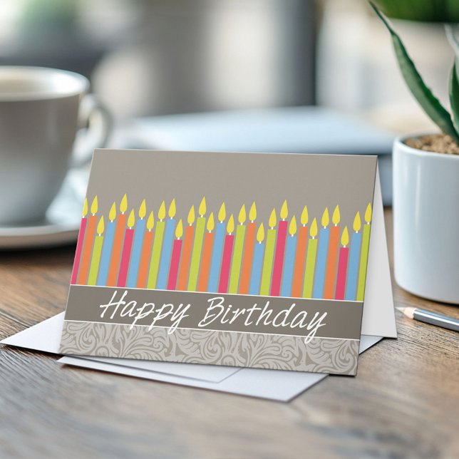 Geburtskarte mit Kerzen Karte (Custom Greeting Card)