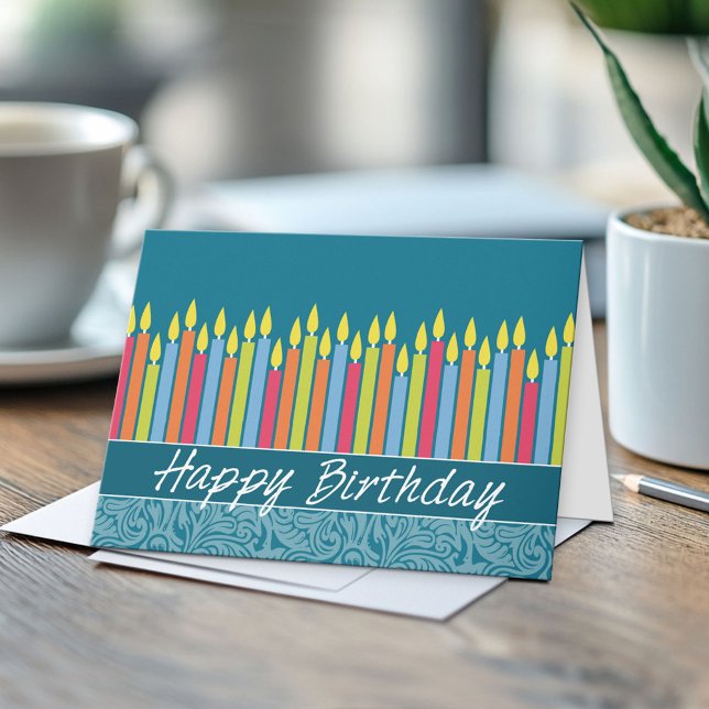 Geburtskarte mit Kerzen Karte (Custom Greeting Card)