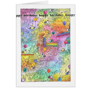 Geburtskarte "Party Hats"