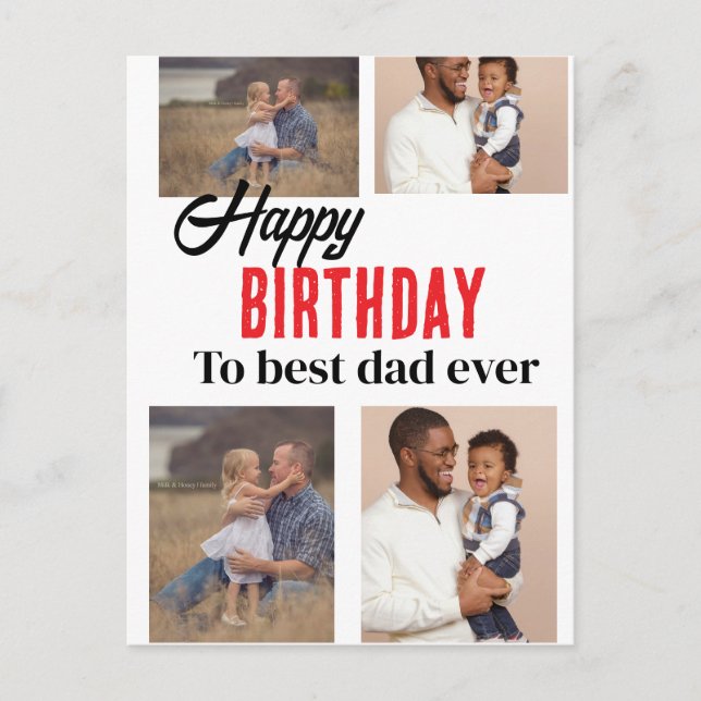 Geburtskarte Postkarte (Vorderseite)