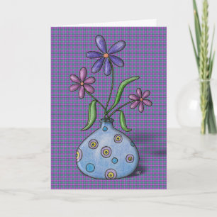 Geburtskarte "Purple Flowers" Karte