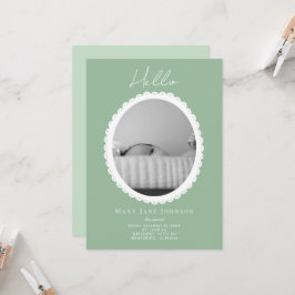 Geburtskarte von Pastel Light Green Baby Karte