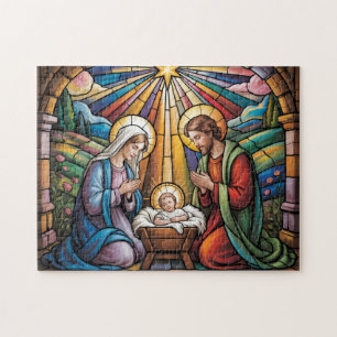Geburtskirche-Buntglas-Kunst – Heiligabend der Hei