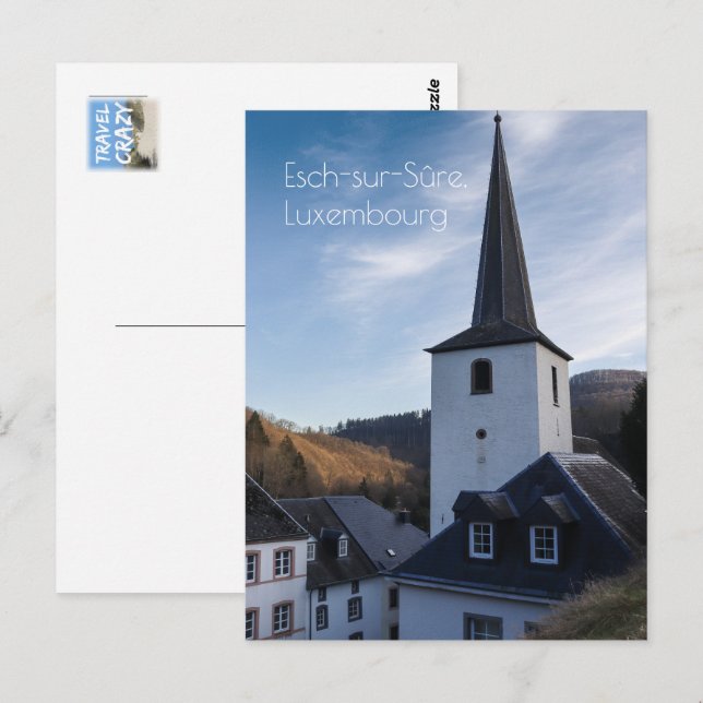 Geburtskirche, Esch-sur-Sure, Luxemburg Postkarte (Vorne/Hinten)