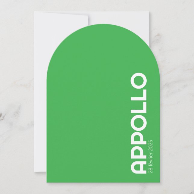 Geburtsmeldung APPOLLO IV Einladung (Vorderseite)