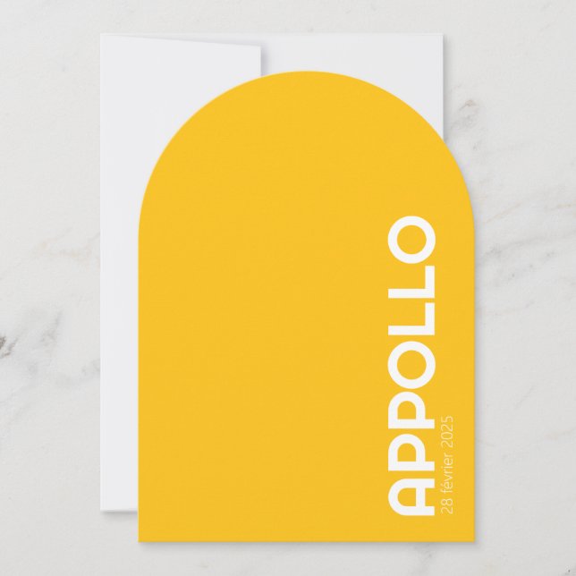 Geburtsmeldung APPOLO Einladung (Vorderseite)