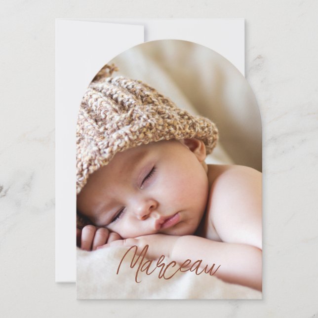 Geburtsmeldung Marceau Einladung (Vorderseite)