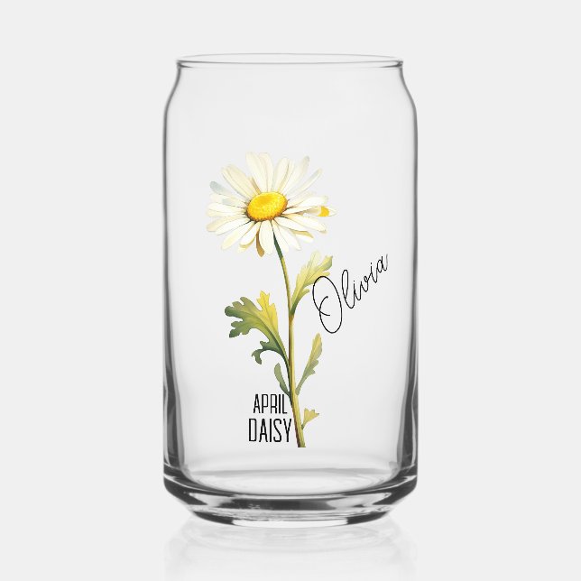 Geburtsmonat April Geburtsname Blume Dosenglas (Vorderseite)