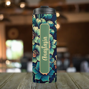 Geburtsmonat Blume Juli Personalisiert 16 oz Thermosbecher