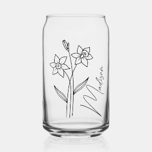 Geburtsmonat Blume März Daffodil Bridesmaid Dosenglas