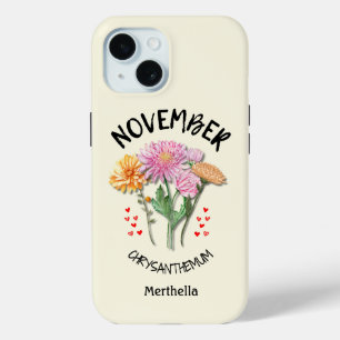 Geburtsmonat Blume NOVEMBER Individuelle Name Chri Case-Mate iPhone Hülle