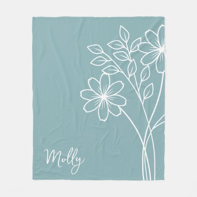 Geburtsmonat Blume, Oktober Kalligraphiename Fleecedecke (Vorderseite)