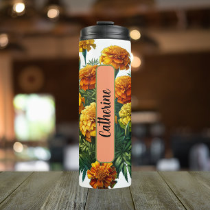 Geburtsmonat Blume Oktober Personalisiert 16 oz Thermosbecher