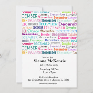 Geburtsmonat Dezember Einladung