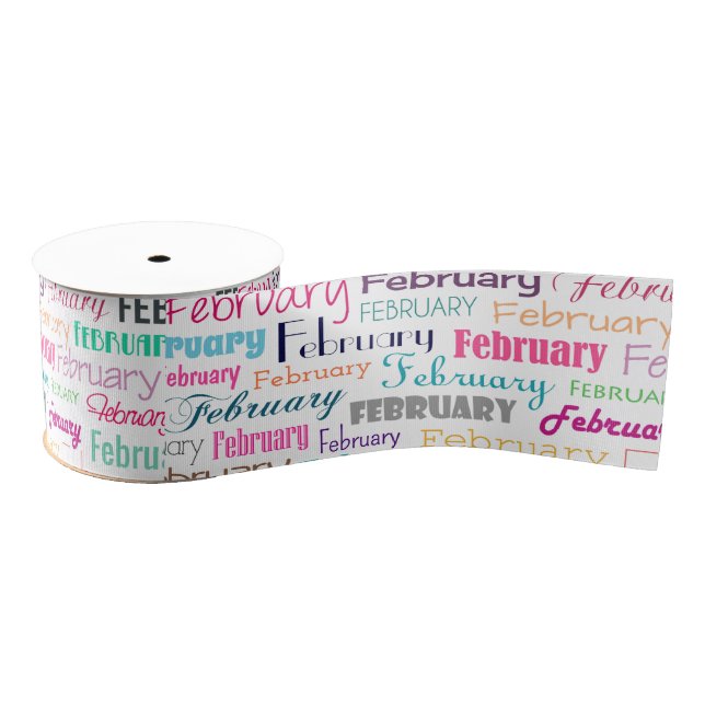 Geburtsmonat Februar Ripsband (Spule)