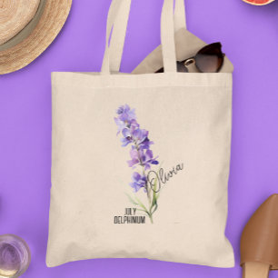 Geburtsmonat Juli Delphinium Name Tote Blume Beute Tragetasche