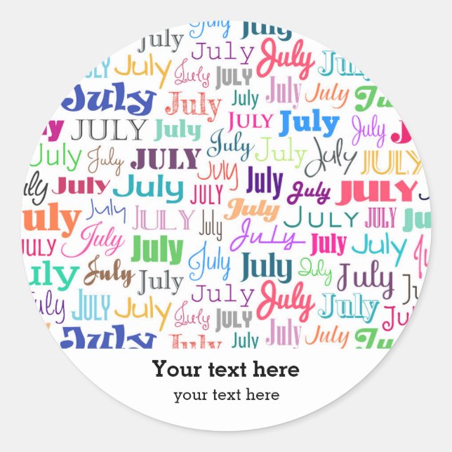 Geburtsmonat Juli Runder Aufkleber (Vorderseite)
