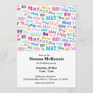 Geburtsmonat Mai Einladung